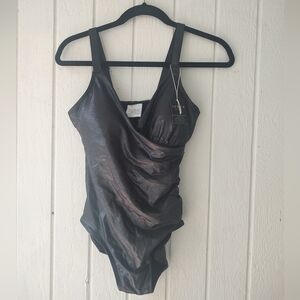 Serra Black Shimmer One Piece Swimsuit